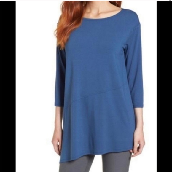 Eileen Fisher Asymmetric Brown Top Size 1X - Picture 8 of 8